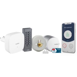 Tedee Smart Lock Tedee Go Retrofit Smart Lock for Deadbolts – WiFi, Bluetooth & Code Access with App, Keypad, Web Portal, Link – Silver