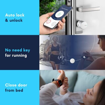 Tedee Smart Lock Tedee Go Retrofit Smart Lock for Multipoint Locks - WiFi & Bluetooth Access with App, Web Portal, Link - Silver - Image 3