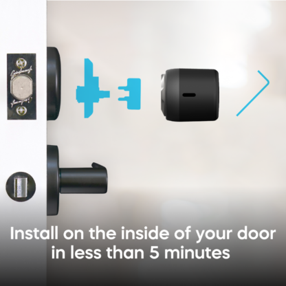 Tedee Smart Lock Tedee Go Retrofit Smart Lock for Deadbolts - WiFi & Bluetooth Access with App, Web Portal, Link - Black - Image 4